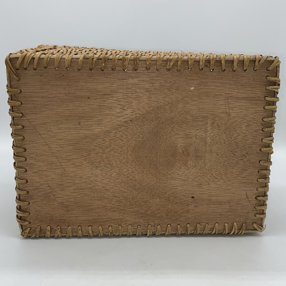Utensil‎ Holder Rattan Paper Plates Forks Spoons Knives Camping Picnic EUC - Picture 7 of 10